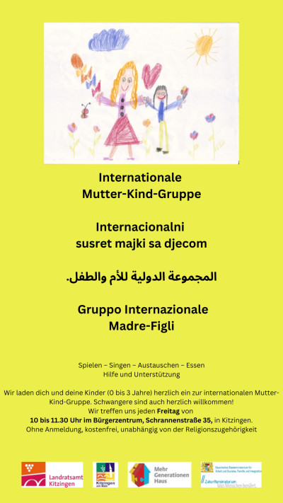 Internationale Mutter-Kind-Gruppe
		Caritas-Mehrgenerationenhaus St. Elisabeth Kitzingen